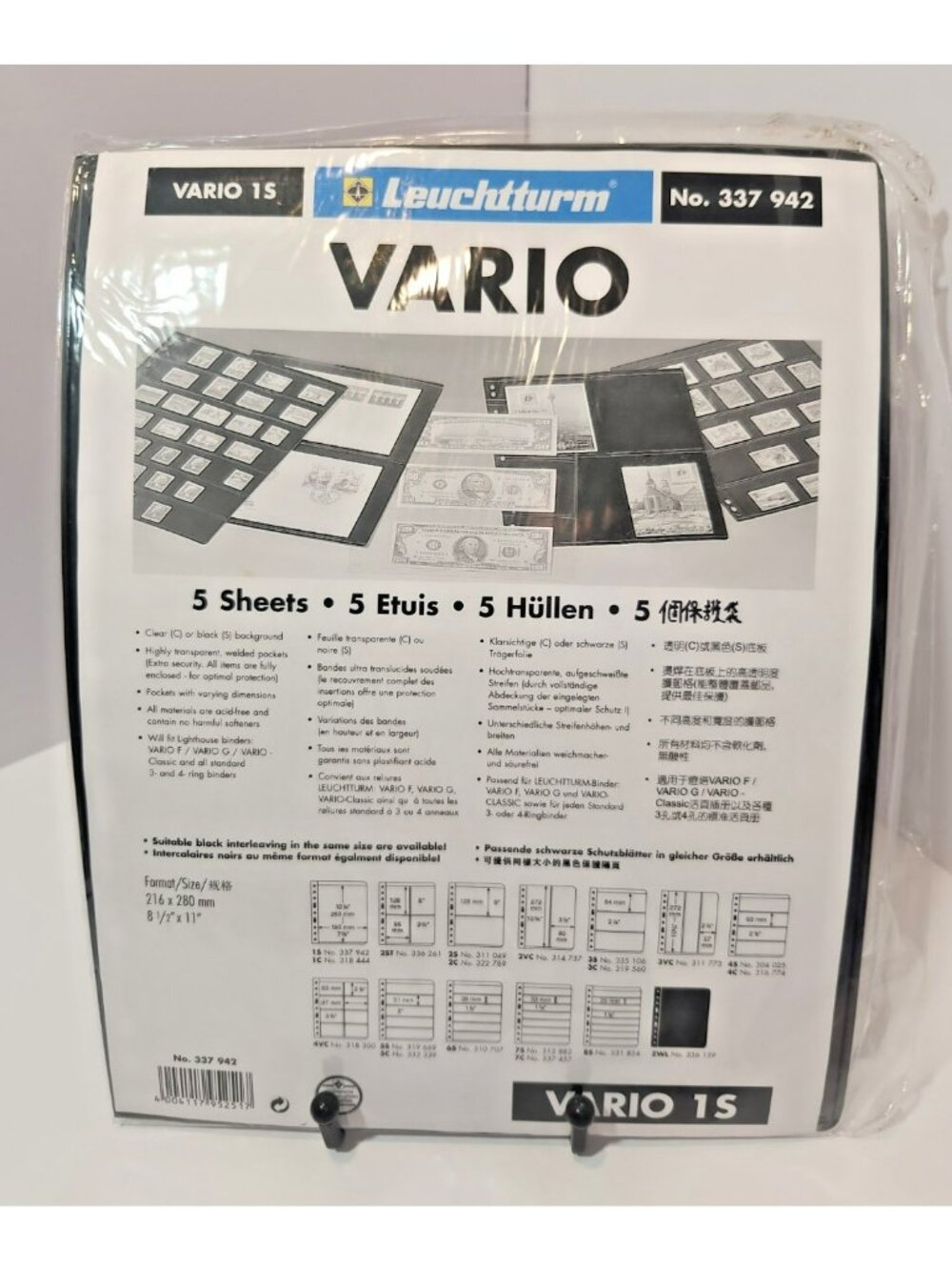 Pack of 5 Lighthouse Leuchtturm #337942 Vario Stamp Stock Pages #1S